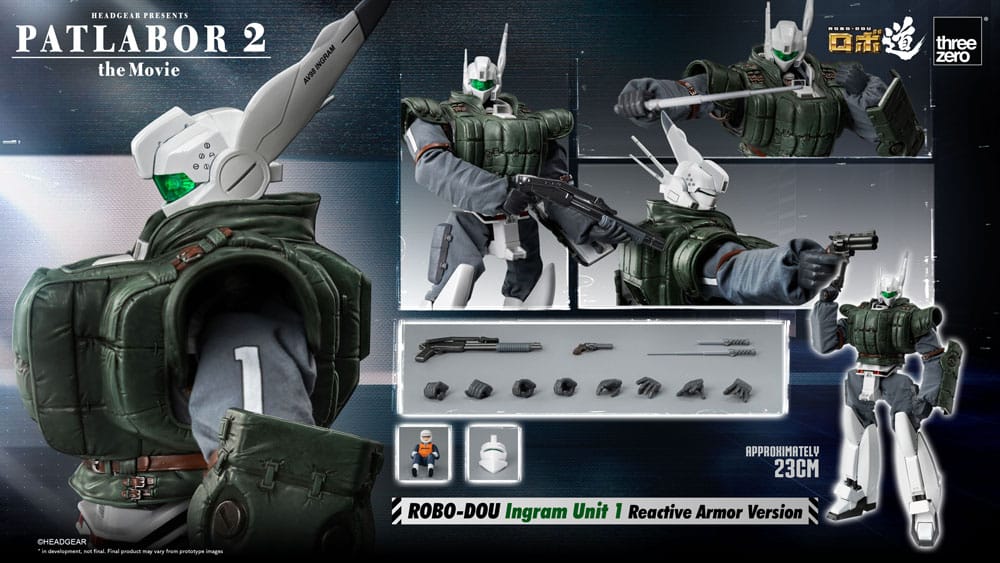 Patlabor 2: The Movie Robo-Dou Actionfigur Ingram Unit 1 Reactive Armor Version 23 cm