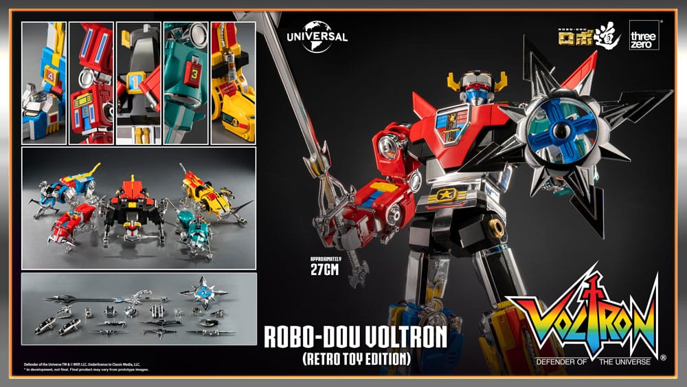 Voltron: Defender of the Universe Robo-Dou Actionfigur Voltron Retro Toy Edition 27 cm