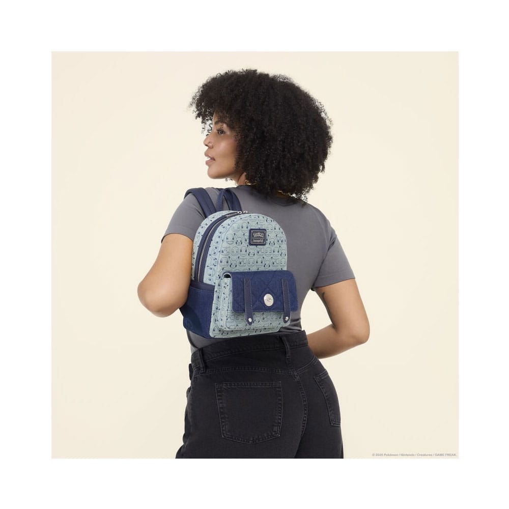 Pokemon by Loungefly Mini Rucksack Faux Denim