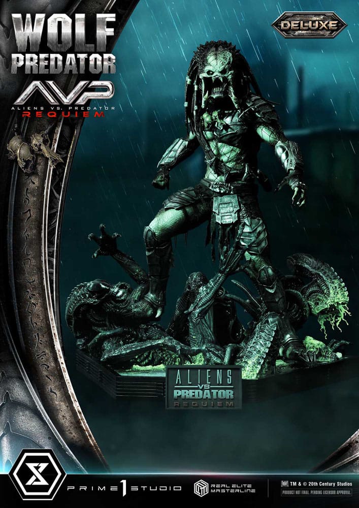 Alien vs. Predator Real Elite Masterline Series Statue 1/3 Requiem Wolf Predator Deluxe Bonus Ver. 95 cm