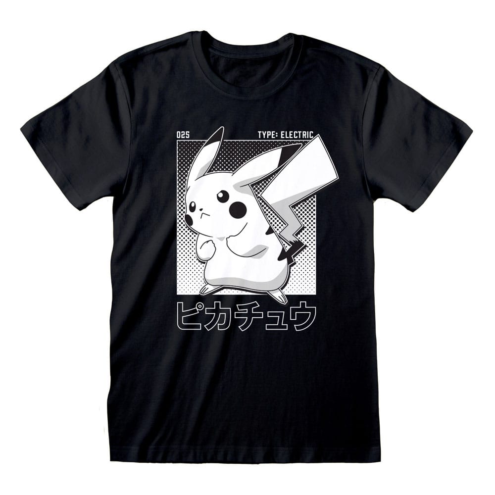 Pokemon T-Shirt Halftone Pikachu Größe M