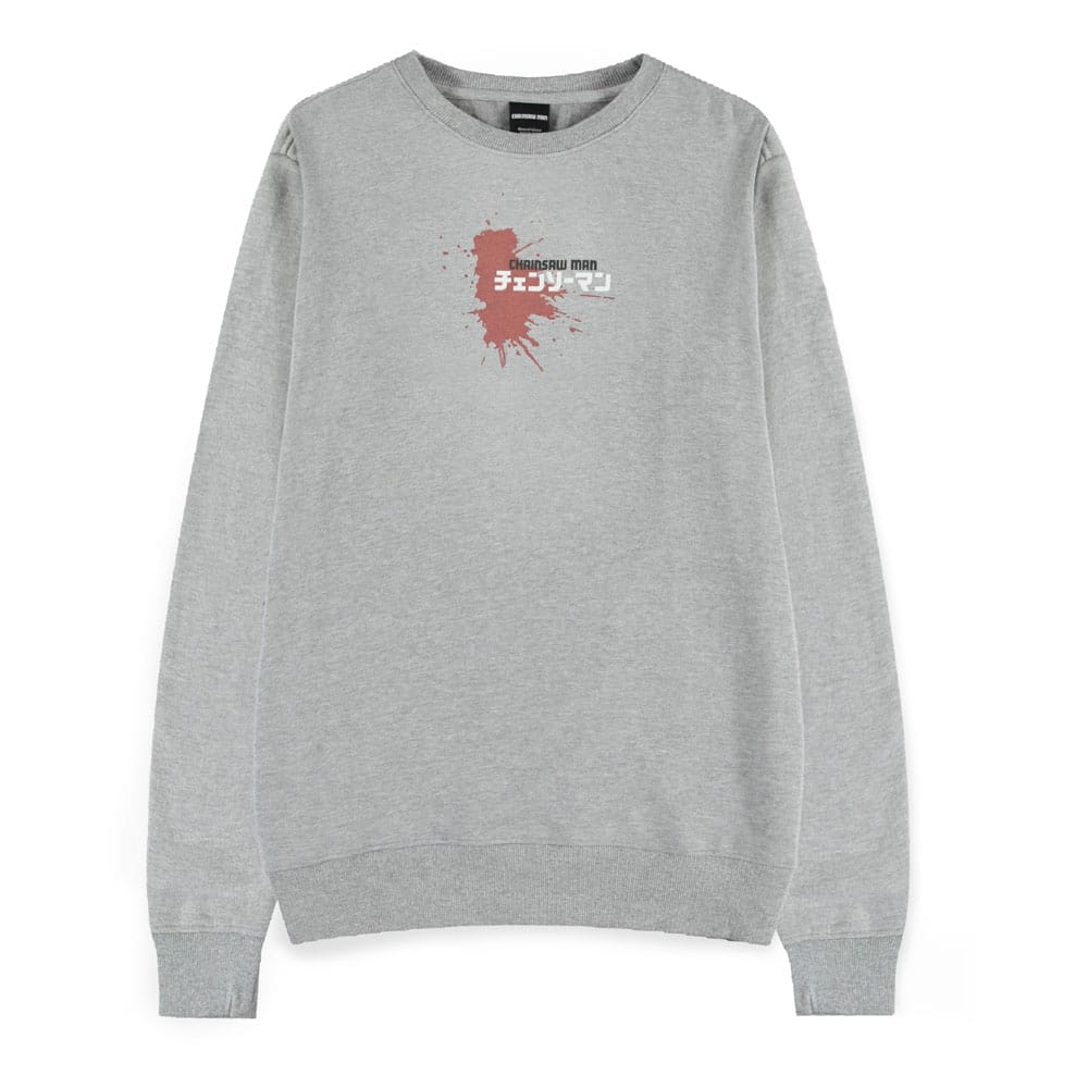 Chainsaw Man Pullover Power Grey Melange Größe L