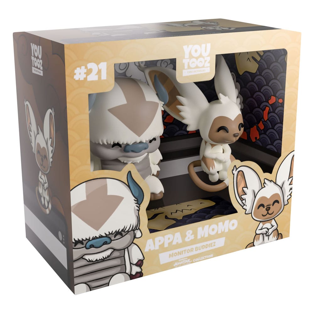 Avatar: The Last Airbender Vinyl Figuren Appa and Momo Monitor Buddiez 5 cm