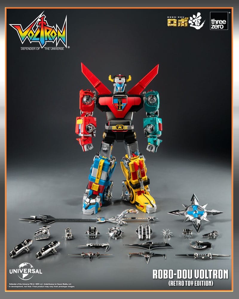 Voltron: Defender of the Universe Robo-Dou Actionfigur Voltron Retro Toy Edition 27 cm