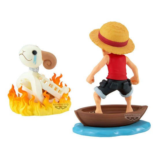 One Piece WCF Log Stories PVC Statuen 2er-Pack Luffy & Going Merry 8 cm