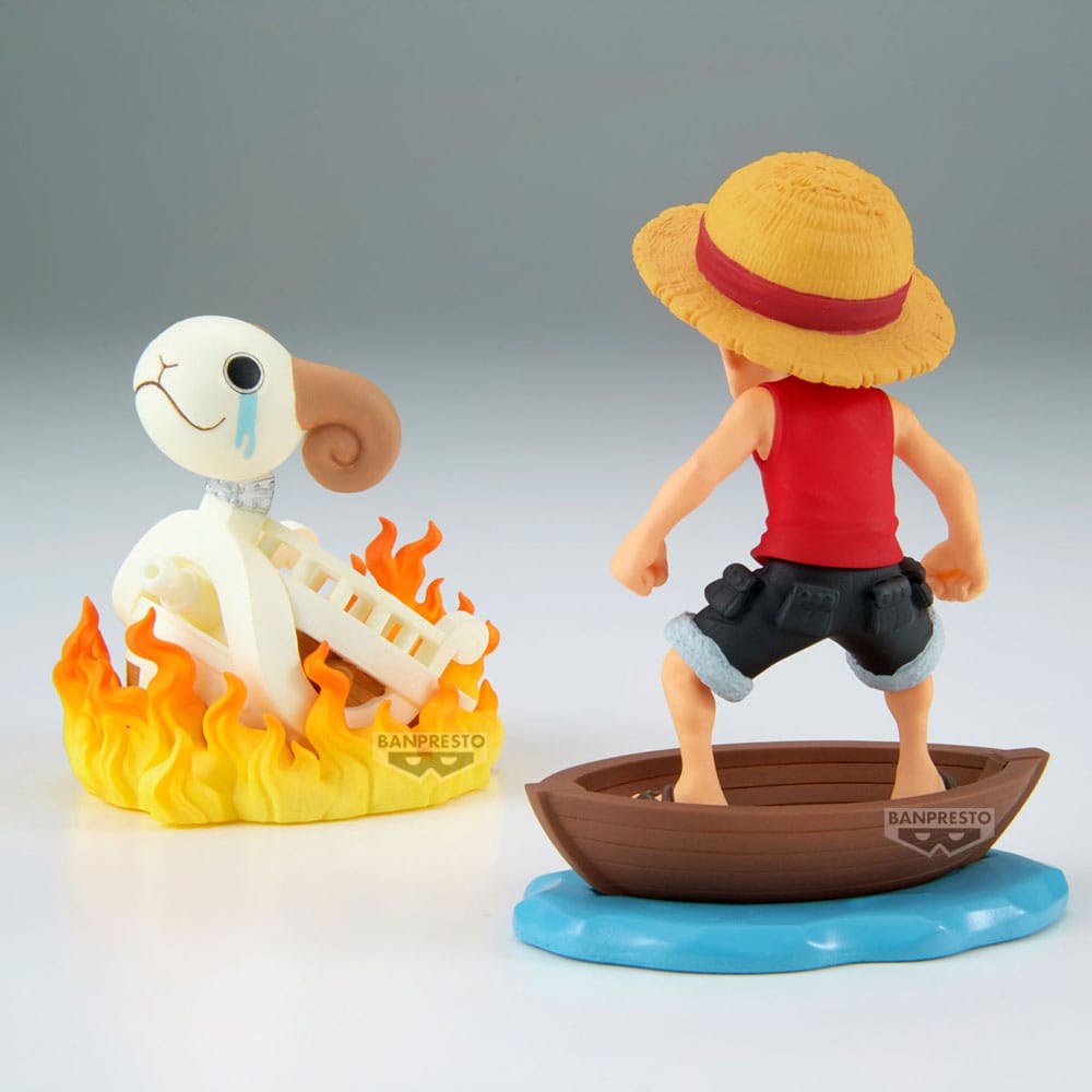 One Piece WCF Log Stories PVC Statuen 2er-Pack Luffy & Going Merry 8 cm