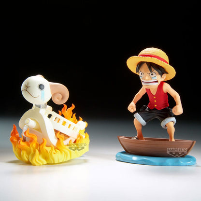 One Piece WCF Log Stories PVC Statuen 2er-Pack Luffy & Going Merry 8 cm