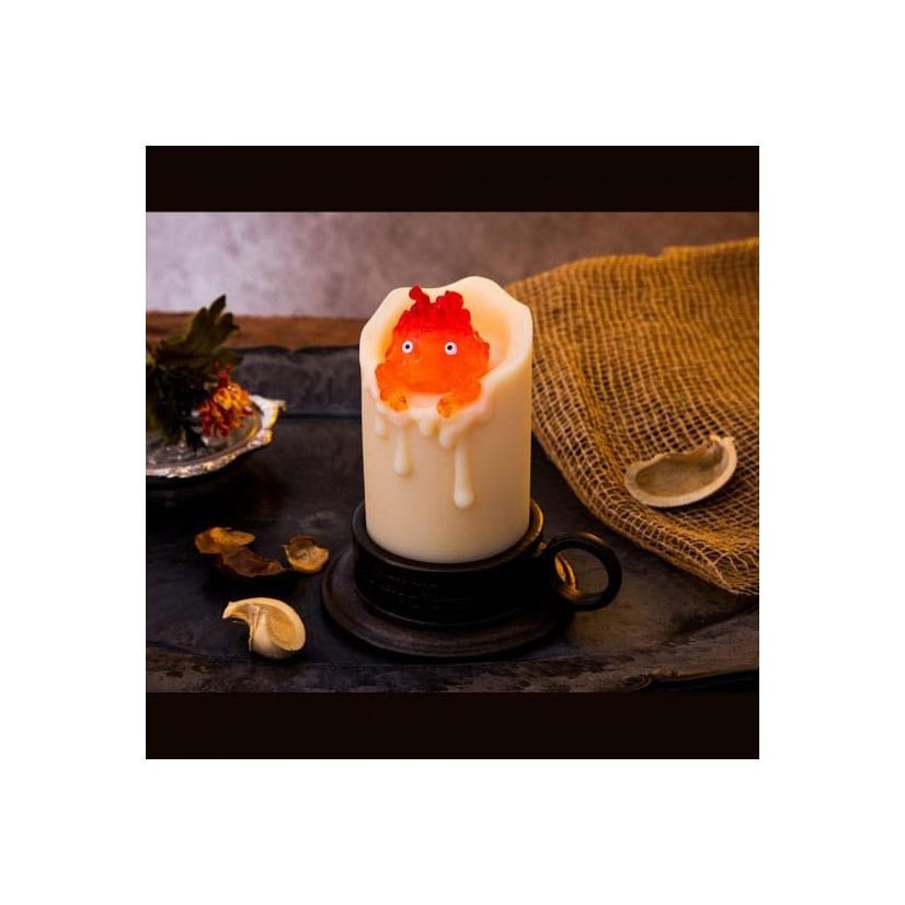 Das wandelnde Schloss Leuchte Illuminated Calcifer & candle 13 cm