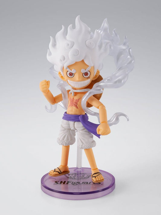One Piece World Collactable Figures x S.H. Figuarts Actionfigur Monkey D. Ruffy Gear 5 8 cm