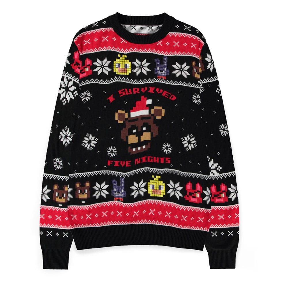 Five Nights at Freddy's Pullover Survived Five Nights (Christmas Jumper) Größe L