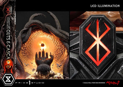 Berserk Ultimate Legacy Art Kentaro Miura Statue 1/4 Guts & Casca Bonus Version 72 cm