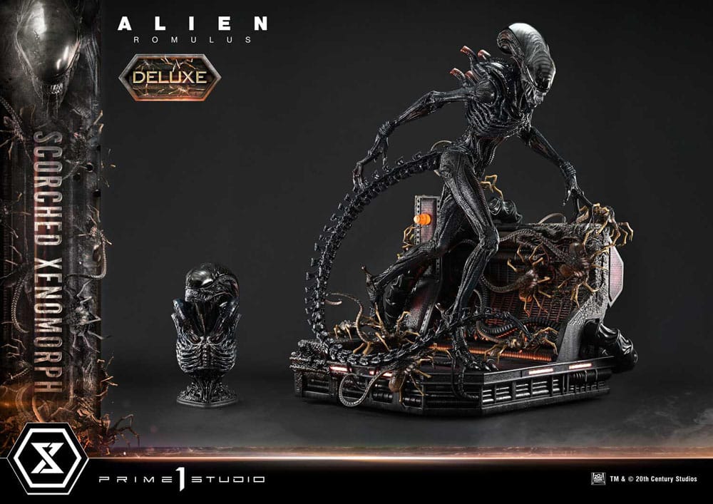 Alien: Romulus Museum Masterline XL Statue 1/3 Scorched Xenomorph Deluxe Version 98 cm