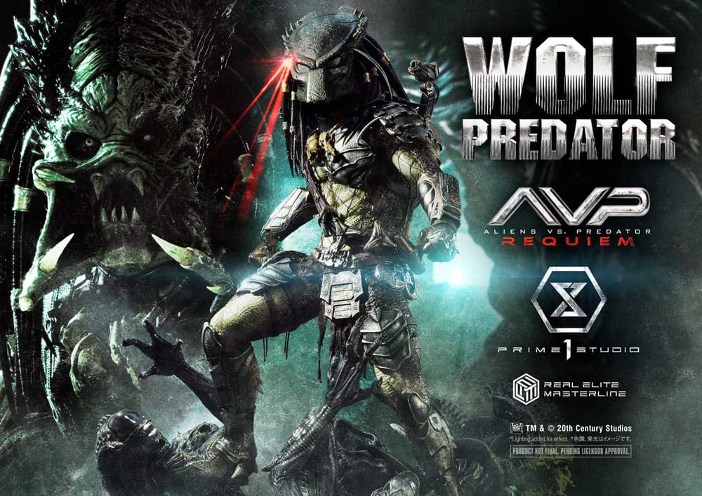 Alien vs. Predator Real Elite Masterline Series Statue 1/3 Requiem Wolf Predator Deluxe Ver. 95 cm