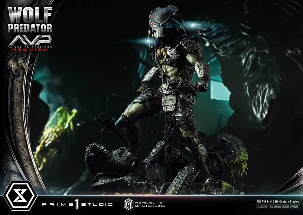 Alien vs. Predator Real Elite Masterline Series Statue 1/3 Requiem Wolf Predator Deluxe Bonus Ver. 95 cm