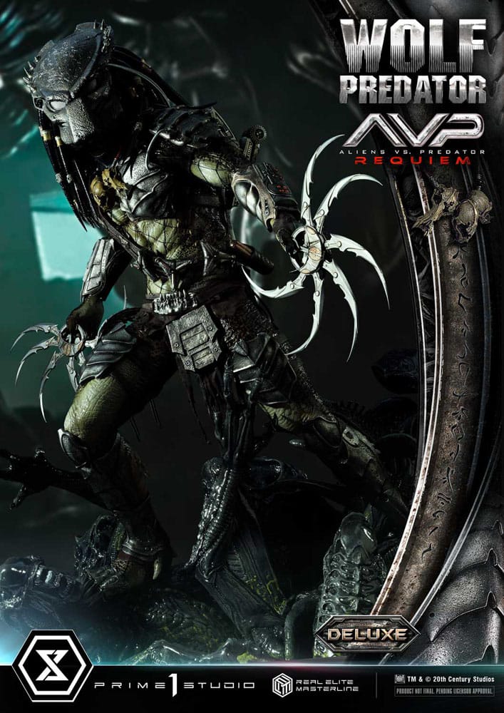 Alien vs. Predator Real Elite Masterline Series Statue 1/3 Requiem Wolf Predator Deluxe Bonus Ver. 95 cm