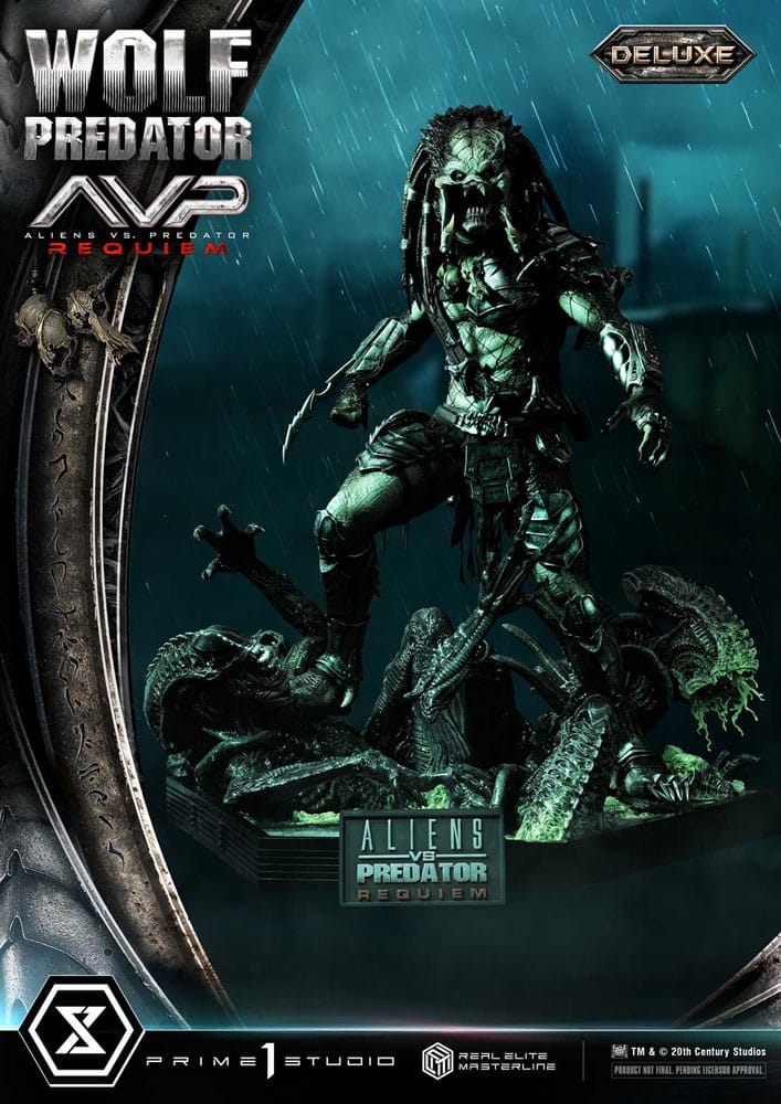Alien vs. Predator Real Elite Masterline Series Statue 1/3 Requiem Wolf Predator Deluxe Ver. 95 cm