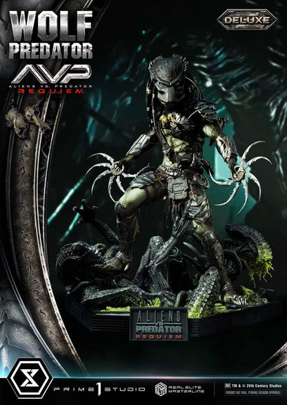 Alien vs. Predator Real Elite Masterline Series Statue 1/3 Requiem Wolf Predator Deluxe Bonus Ver. 95 cm