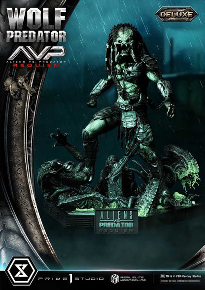 Alien vs. Predator Real Elite Masterline Series Statue 1/3 Requiem Wolf Predator Deluxe Bonus Ver. 95 cm