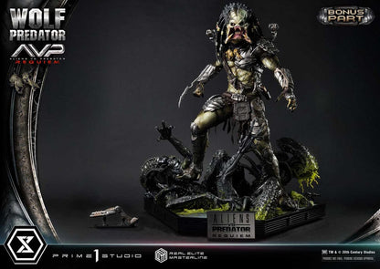 Alien vs. Predator Real Elite Masterline Series Statue 1/3 Requiem Wolf Predator Deluxe Bonus Ver. 95 cm