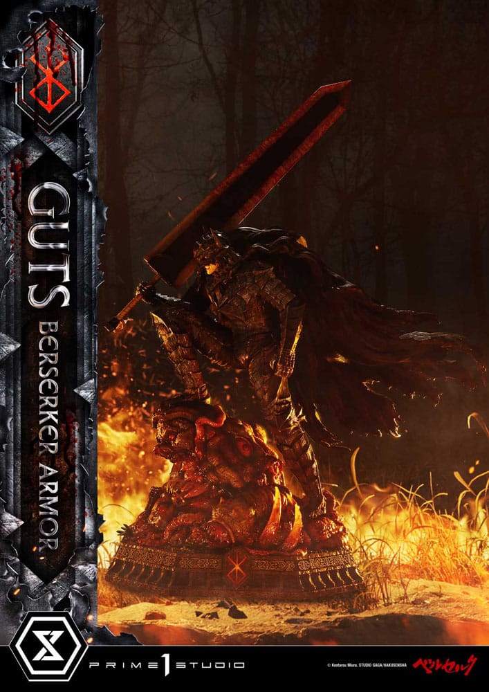 Berserk Ultimate Premium Masterline Series Statue 1/4 Guts, Berserker Armor Grunbeld vs. Guts Deluxe Bonus Version 94 cm