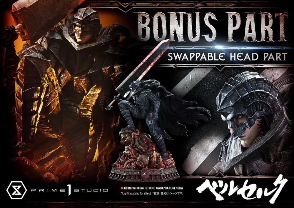 Berserk Ultimate Premium Masterline Series Statue 1/4 Guts, Berserker Armor Grunbeld vs. Guts Deluxe Bonus Version 94 cm
