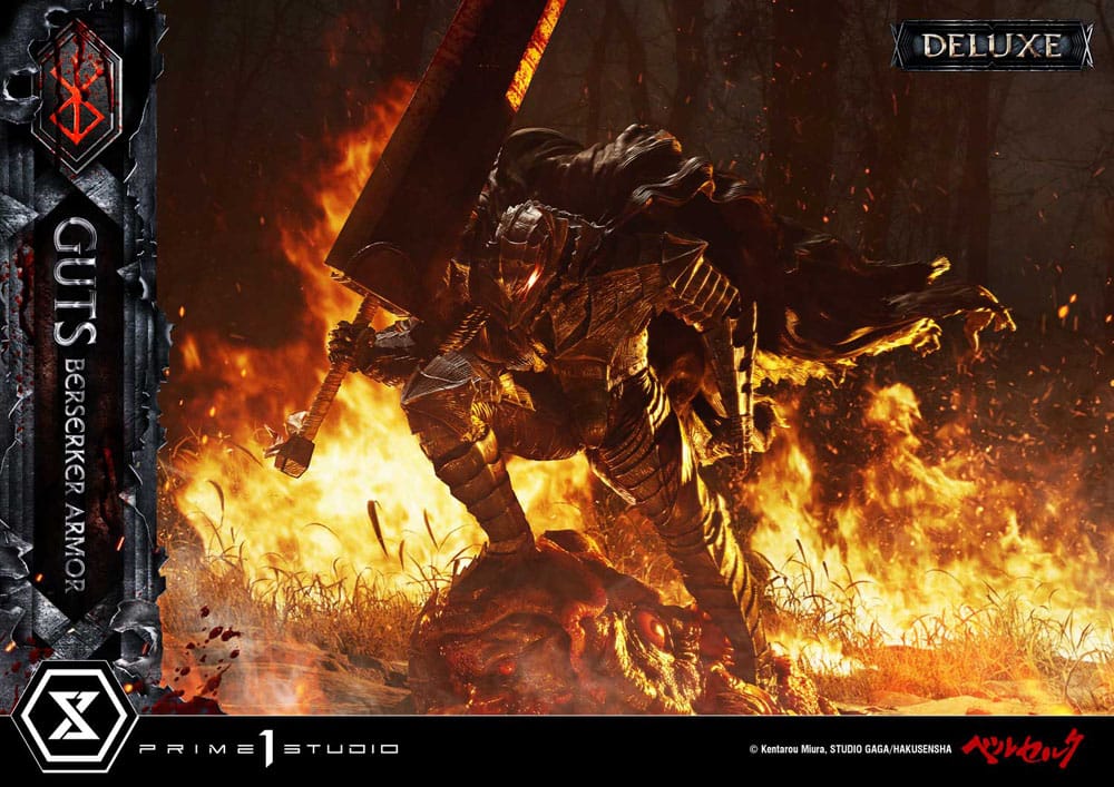 Berserk Ultimate Premium Masterline Series Statue 1/4 Guts, Berserker Armor Grunbeld vs. Guts Deluxe Bonus Version 94 cm