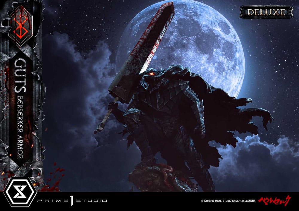 Berserk Ultimate Premium Masterline Series Statue 1/4 Guts, Berserker Armor Grunbeld vs. Guts Deluxe Bonus Version 94 cm