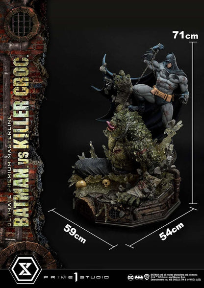 Batman Ultimate Premium Masterline Series Statue Batman Versus Killer Croc Deluxe Bonus Version 71 cm