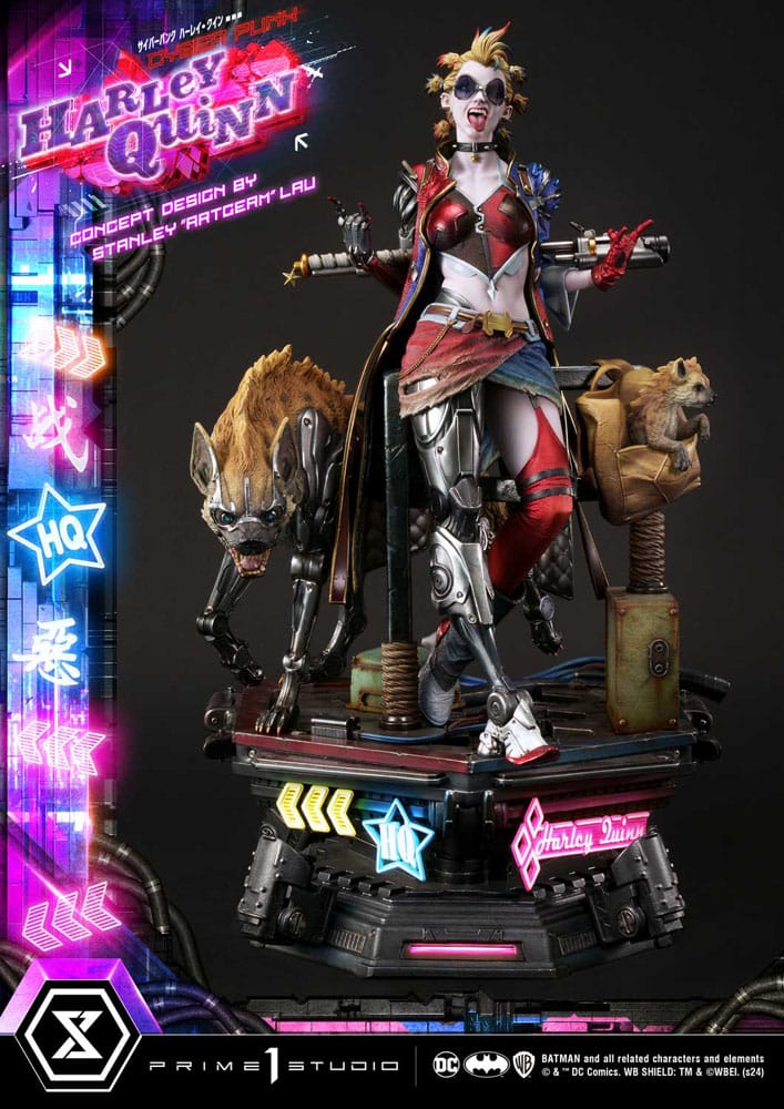 Batman Ultimate Premium Masterline Series Statue Cyberpunk Harley Quinn Deluxe Version 60 cm