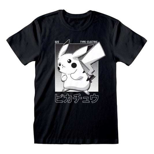 Pokemon T-Shirt Halftone Pikachu Größe M