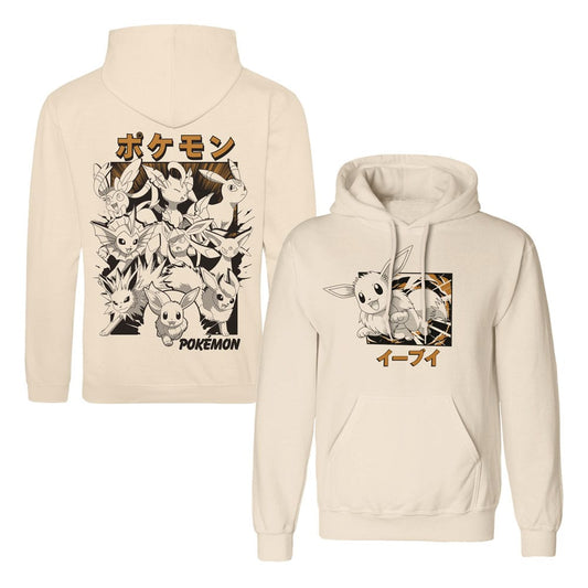 Pokémon Kapuzenpullover Evoli Evolutions Katakana Größe L