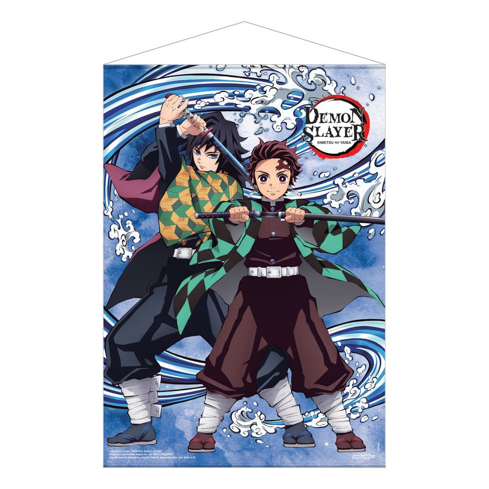 Demon Slayer: Kimetsu no Yaiba Wandrolle Tanjiro Kamado and Giyu Tomioka Water Breathing 50 x 70 cm