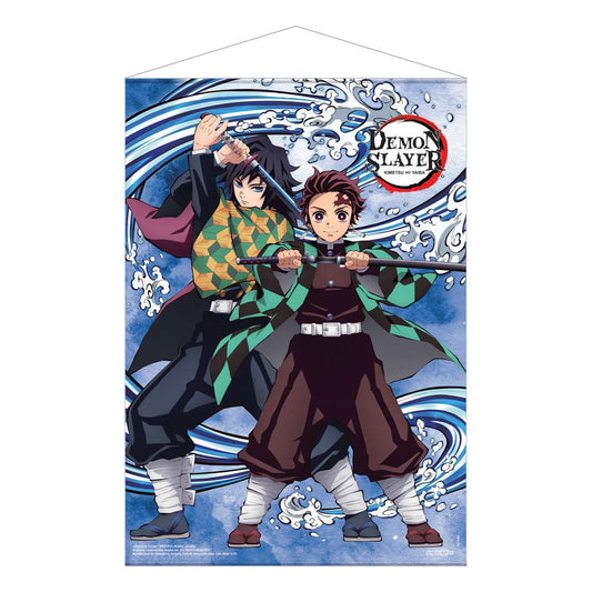 Demon Slayer: Kimetsu no Yaiba Wandrolle Tanjiro Kamado and Giyu Tomioka Water Breathing 50 x 70 cm