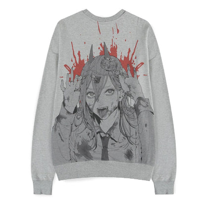Chainsaw Man Pullover Power Grey Melange Größe L