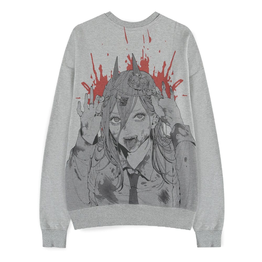 Chainsaw Man Pullover Power Grey Melange Größe M