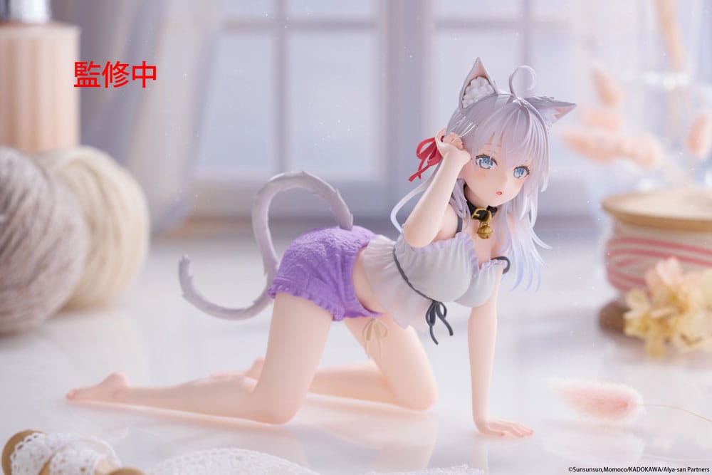 Alya Sometimes Hides Her Feelings in Russian PVC Statue Desktop Cute Figure Alya Cat Ear Roomwear Ver. 13 cm