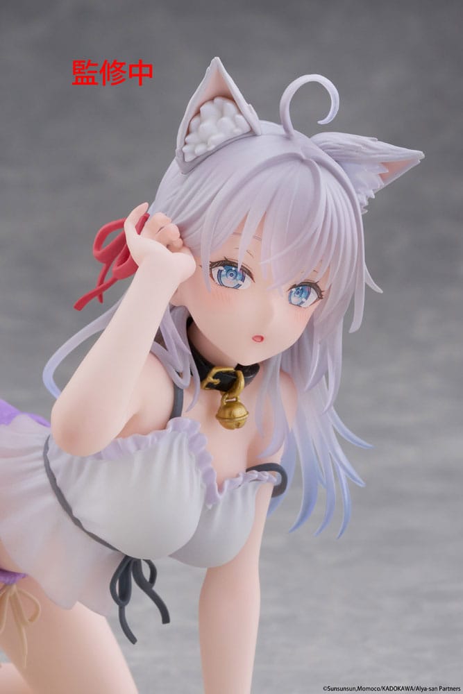 Alya Sometimes Hides Her Feelings in Russian PVC Statue Desktop Cute Figure Alya Cat Ear Roomwear Ver. 13 cm