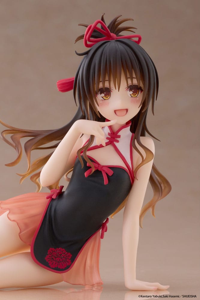 To Love-Ru Darkness PVC Statue Desktop Cute Figure Mikan Yuki Chinese Dress Ver. 13 cm