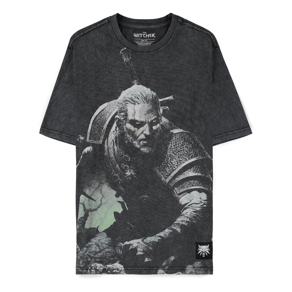 The Witcher Wild Hunt T-Shirt Geralt Washed  Größe S